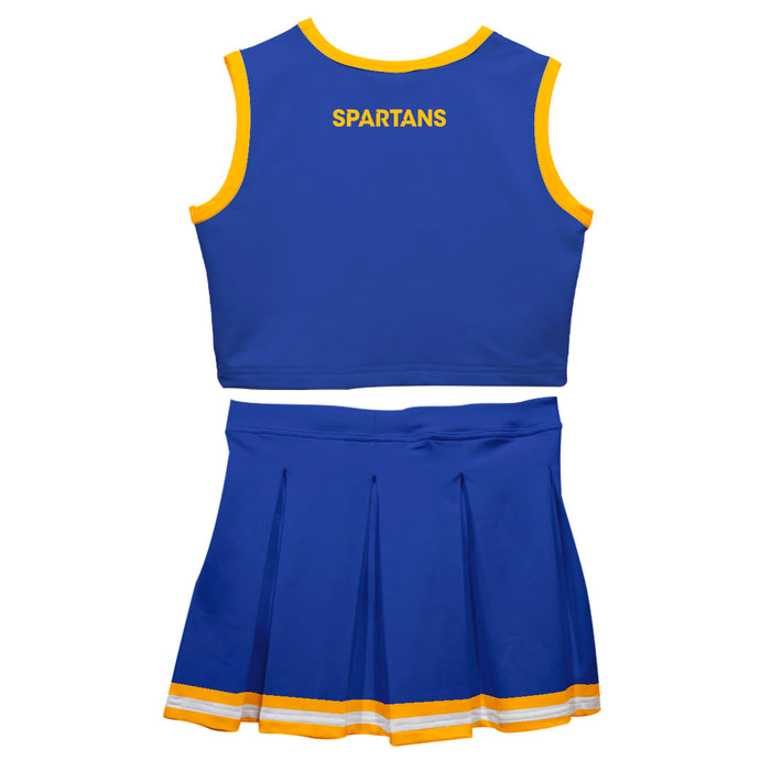 San Jose State University Spartans Vive La Fete Game Day Blue Sleeveless Cheerleader Set - Vive La Fête - Online Apparel Store