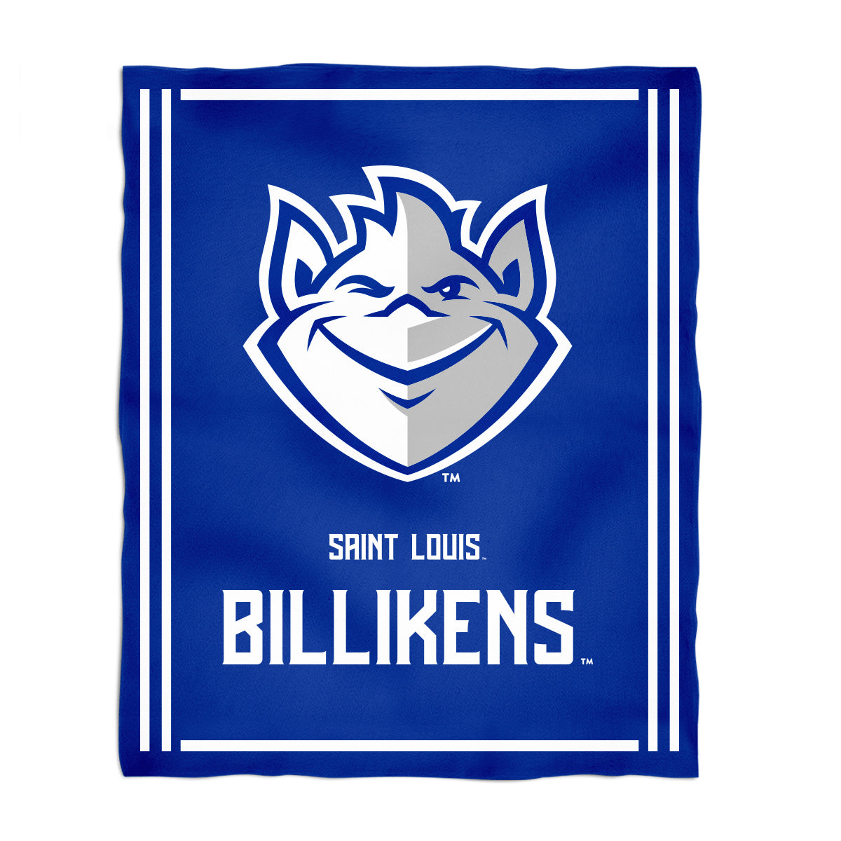 Belmont University Bruins Infant Game Day Block Blue Minky Blanket 36 x 48 Mascot and Name by Vive La Fete