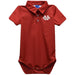 Samford University Bulldogs Embroidered Red Solid Knit Polo Onesie