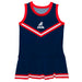 Samford University Bulldogs Vive La Fete Game Day Navy Sleeveless Cheerleader Dress