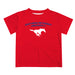 SMU Mustangs Vive La Fete Boys Game Day V2 Red Short Sleeve Tee Shirt