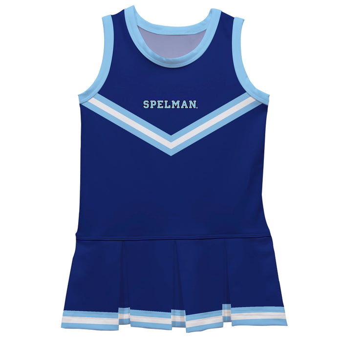 Spelman College Vive La Fete Game Day Blue Sleeveless Cheerleader Dress