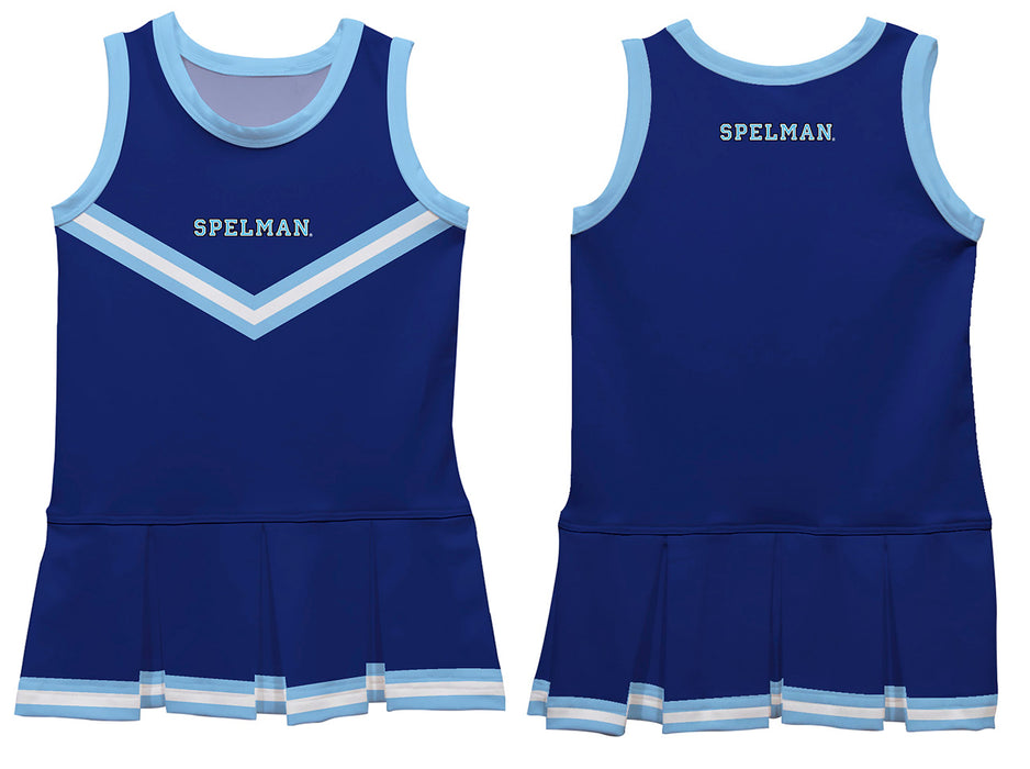 Spelman College Vive La Fete Game Day Blue Sleeveless Youth Cheerleader Dress - Vive La Fête - Online Apparel Store