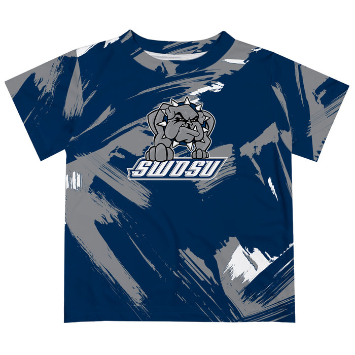 Southwestern Oklahoma State Bulldogs Vive La Fete Boys Game Day Blue Short Sleeve Tee Paint Brush