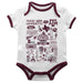 Texas A&M Aggies Hand Sketched Vive La Fete Impressions Artwork Infant White Short Sleeve Onesie Bodysuit