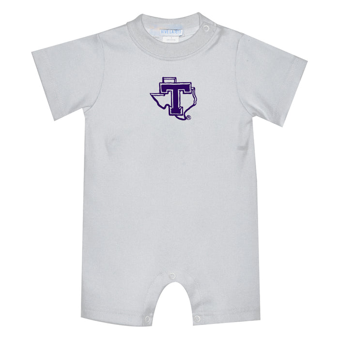 Tarleton State University Embroidered White Knit Short Sleeve Boys Romper