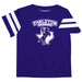 Tarleton State University Vive La Fete Boys Game Day Purple Short Sleeve Tee with Stripes on Sleeves