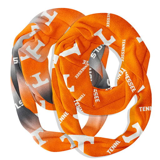 Tennessee Vols Vive La Fete All Over Logo Game Day Collegiate Women Set of 2 Light Weight Ultra Soft Infinity Scarfs