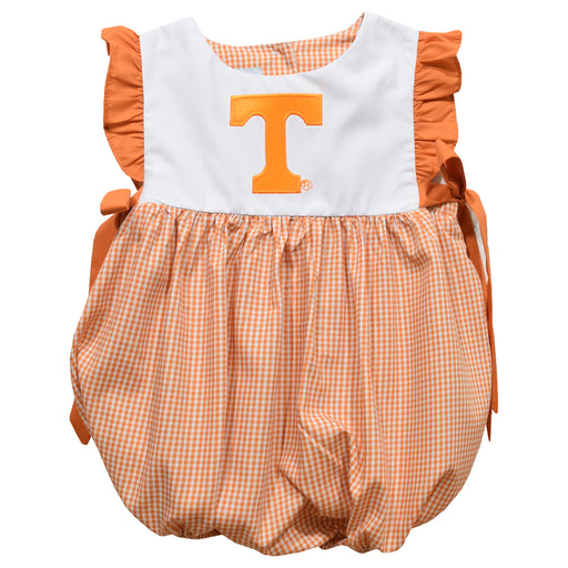 Tennessee Vols Embroidere Orange Gingham Girls Bubble