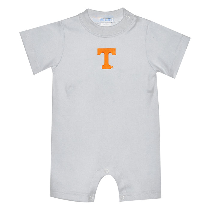 Tennessee Vols Embroidered White Knit Short Sleeve Boys Romper