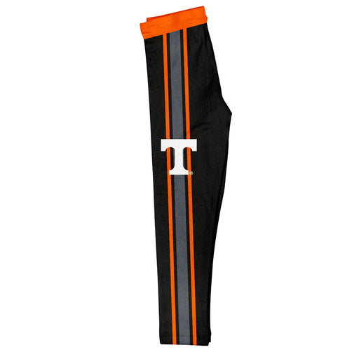 Tennessee Vols Vive La Fete Girls Game Day Black with Orange Stripes Leggings Tights