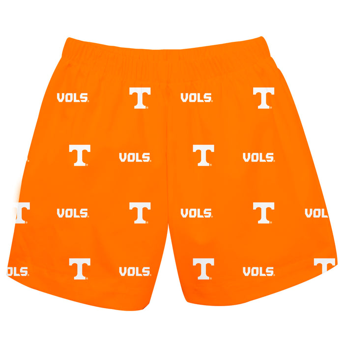 Tennessee Vols Vive La Fete Boys Game Day All Over Logo Elastic Waist Classic Play Orange Pull On Short