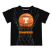 Tennessee Vols Original Dripping Basketball Black T-Shirt by Vive La Fete