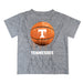 Tennessee Vols Original Dripping Basketball Heather Gray T-Shirt by Vive La Fete