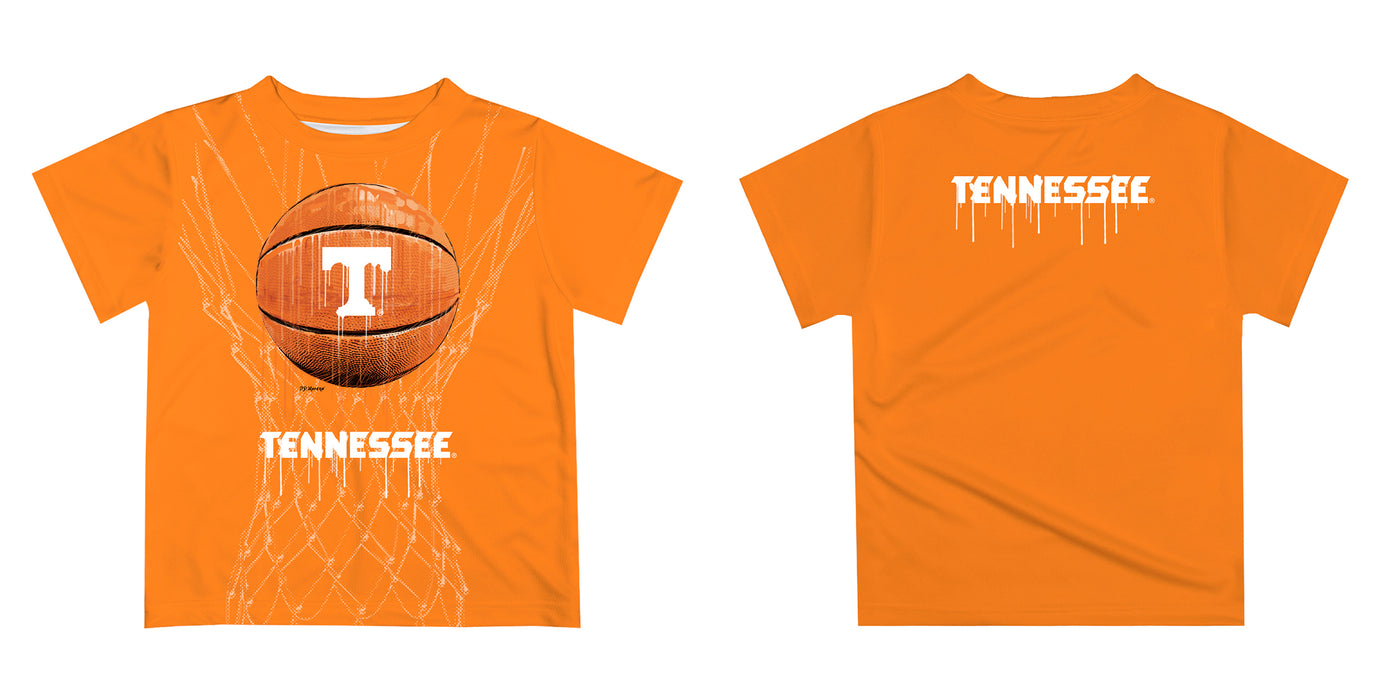 Tennessee Vols Original Dripping Basketball Orange T-Shirt by Vive La Fete - Vive La Fête - Online Apparel Store