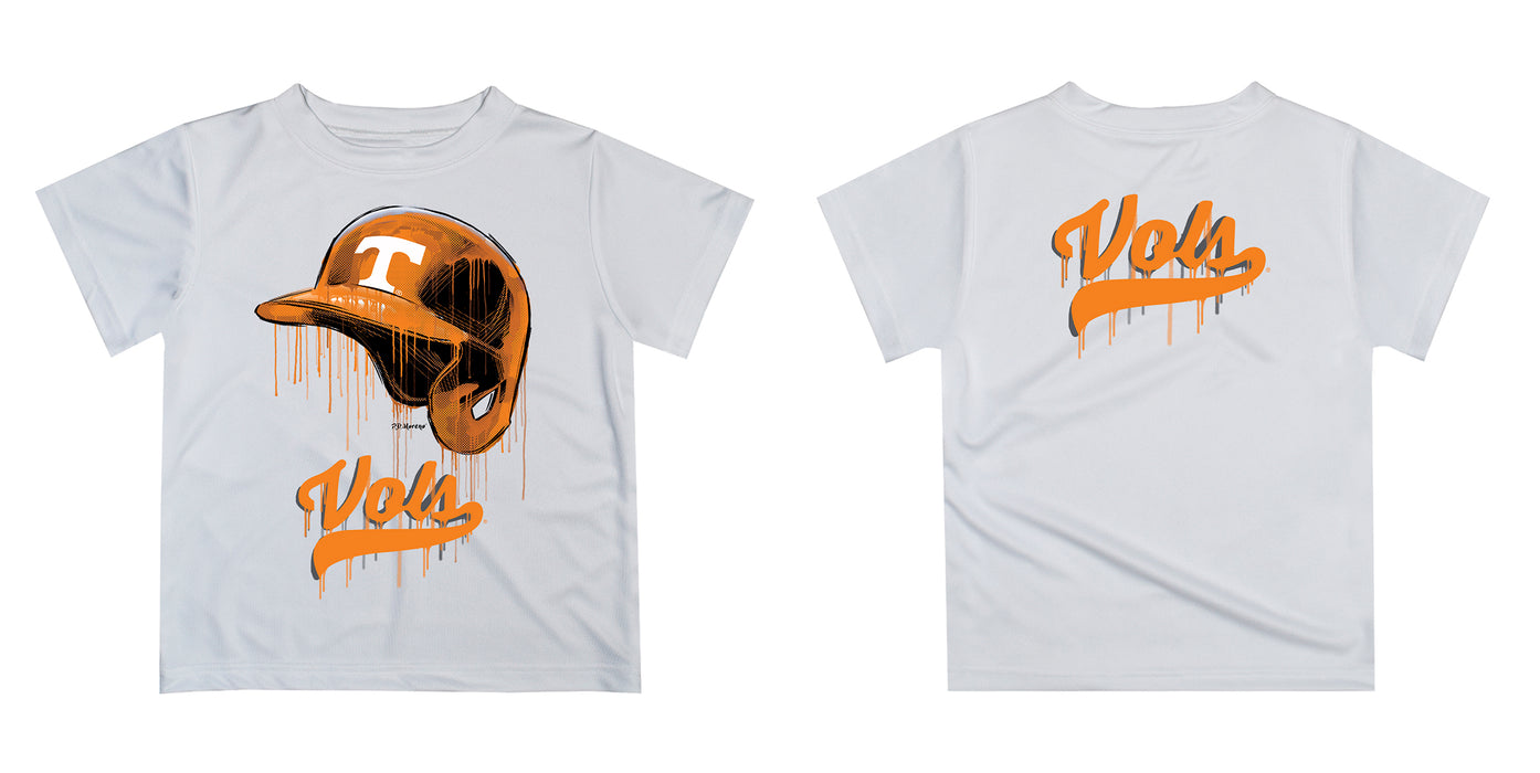 Tennessee Vols Original Dripping Baseball Helmet Orange T-Shirt by Vive La Fete - Vive La Fête - Online Apparel Store