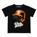 Tennessee Vols Original Dripping Baseball Helmet Black T-Shirt by Vive La Fete