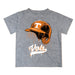 Tennessee Vols Original Dripping Baseball Helmet Heather Gray T-Shirt by Vive La Fete