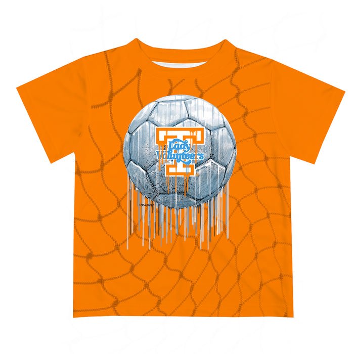 Tennessee Vols Original Dripping Soccer Orange T-Shirt by Vive La Fete