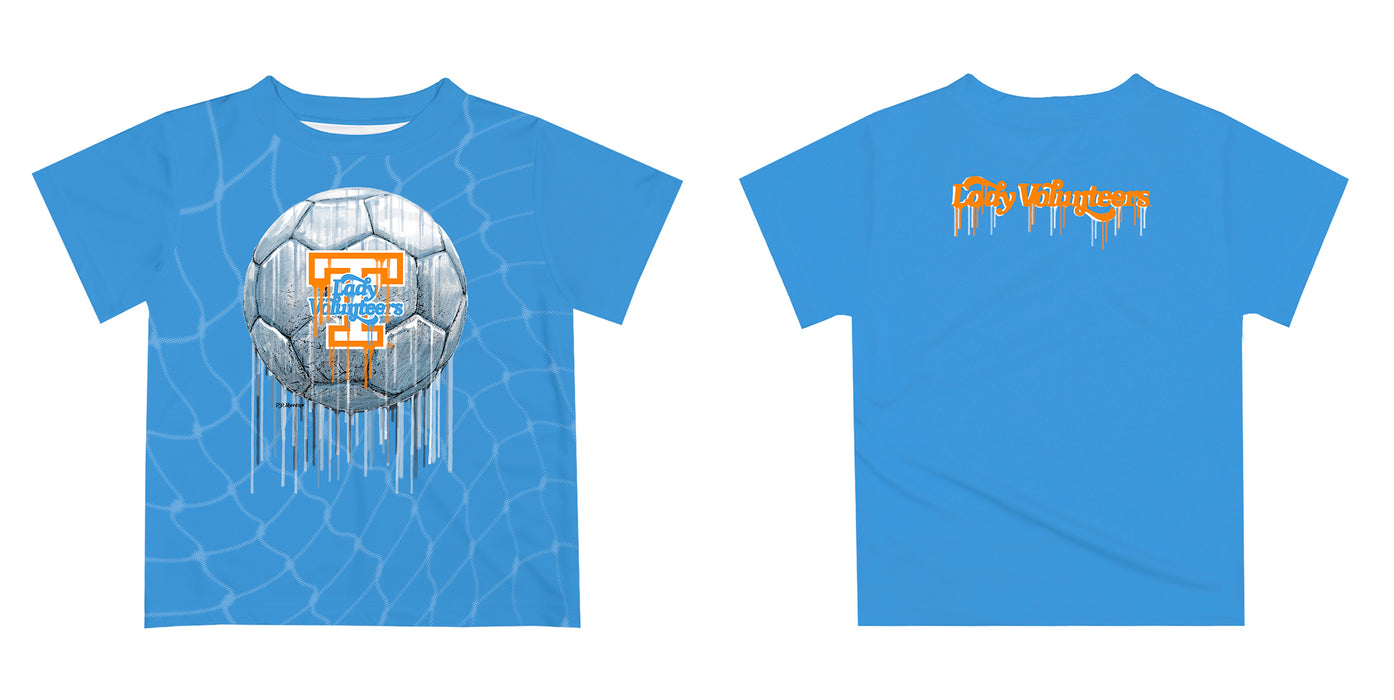 Tennessee Vols Original Dripping Soccer Blue T-Shirt by Vive La Fete - Vive La Fête - Online Apparel Store