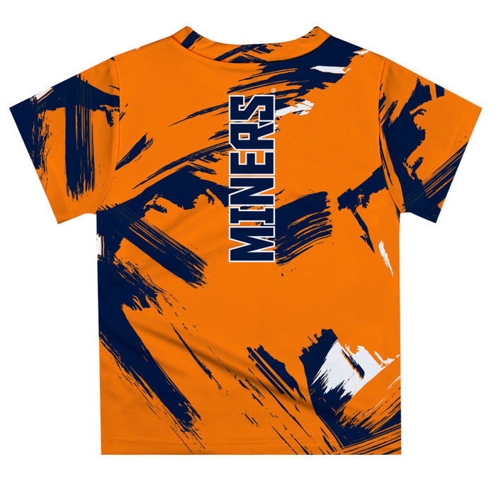 Texas at El Paso Miners Vive La Fete Boys Game Day Orange Short Sleeve Tee Paint Brush - Vive La Fête - Online Apparel Store