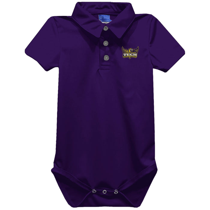 Tennessee Tech Golden Eagles TTU Embroidered Purple Solid Knit Polo Onesie