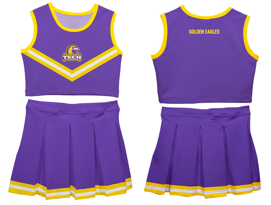 Tennessee Tech Golden Eagles TTU Vive La Fete Game Day Purple Sleeveless Cheerleader Set - Vive La Fête - Online Apparel Store