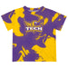 Tennessee Tech Golden Eagles TTU Vive La Fete Marble Boys Game Day Purple Short Sleeve Tee