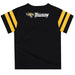 Towson University Tigers Vive La Fete Boys Game Day Black Short Sleeve Tee with Stripes on Sleeves - Vive La Fête - Online Apparel Store