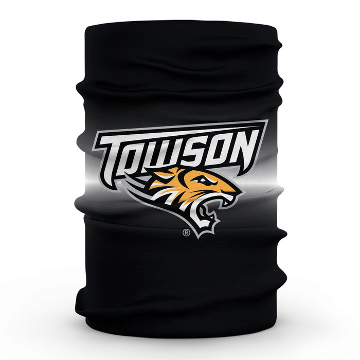 Towson University Tigers TU Vive La Fete Degrade Logo Game Day Collegiate Face Cover Soft 4-Way Stretch Neck Gaiter - Vive La Fête - Online Apparel Store