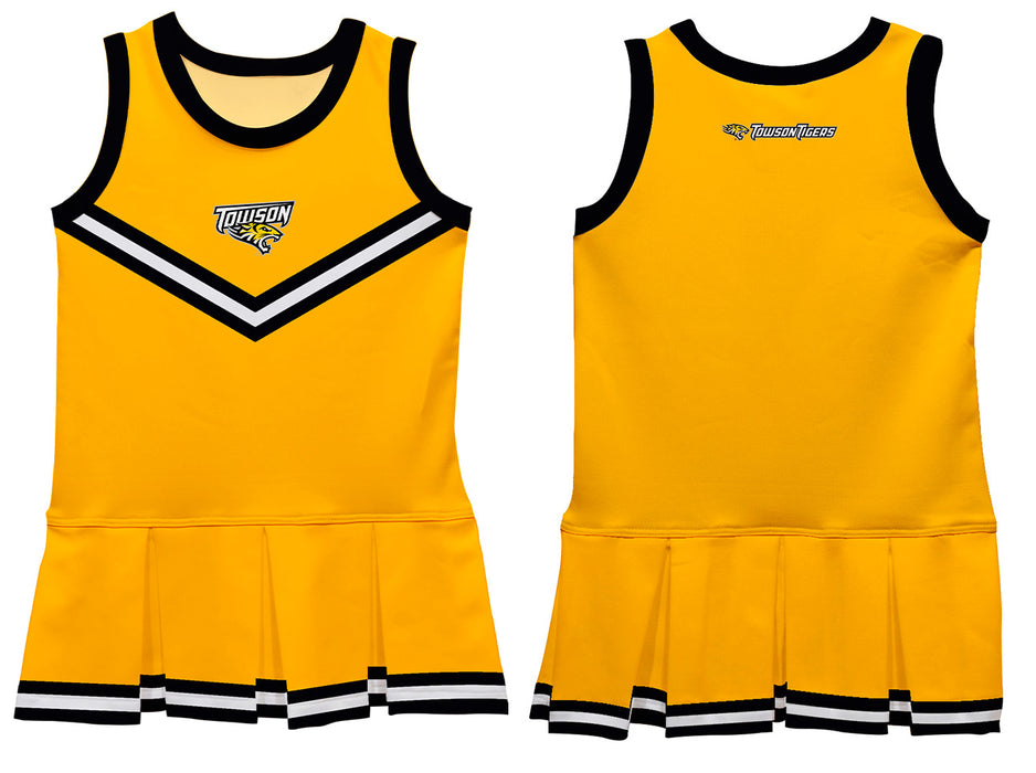 Towson University Tigers TU Vive La Fete Game Day Gold Sleeveless Cheerleader Dress - Vive La Fête - Online Apparel Store