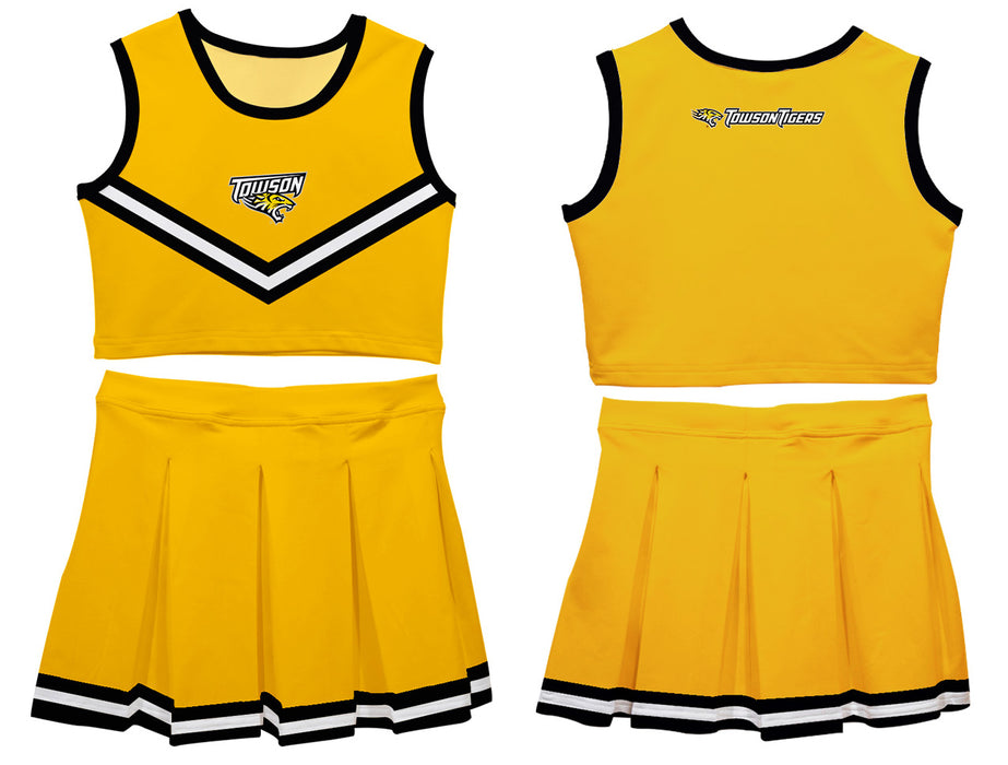 Towson University Tigers TU Vive La Fete Game Day Gold Sleeveless Cheerleader Set - Vive La Fête - Online Apparel Store