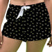 Towson University Tigers Vive La Fete Game Day All Over Logo Women Black Lounge Shorts