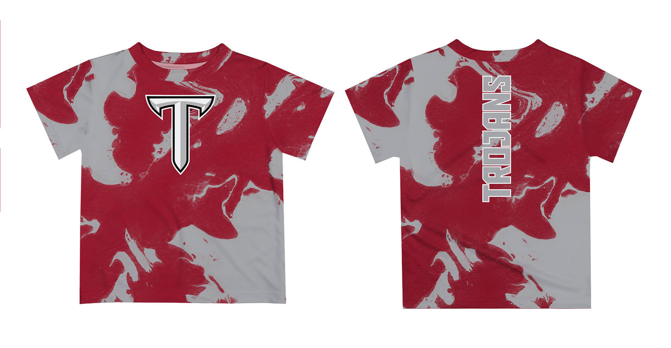 Troy Trojans Vive La Fete Marble Boys Game Day Maroon Short Sleeve Tee - Vive La Fête - Online Apparel Store