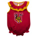 Tuskegee University Golden Tigers Crimson Sleeveless Ruffle Onesie Logo Bodysuit