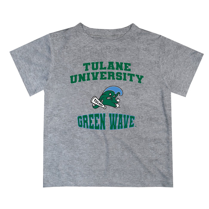 Tulane Green Wave Vive La Fete Boys Game Day V3 Heather Gray Short Sleeve Tee Shirt