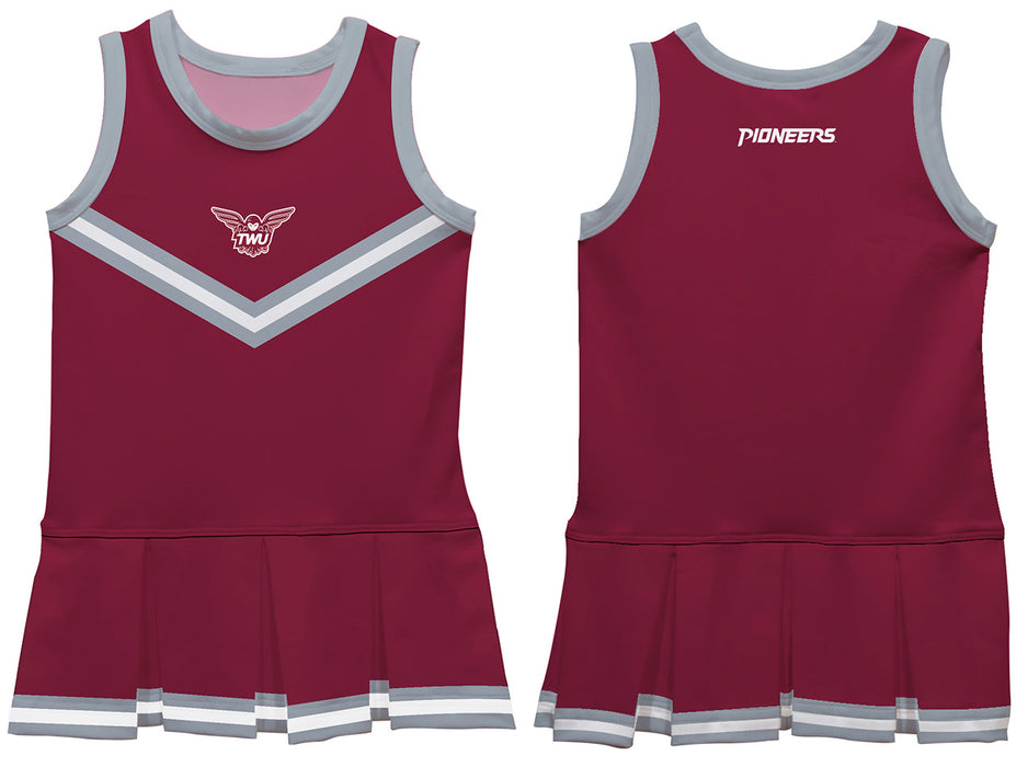 Texas Womans Pioneers Vive La Fete Game Day Maroon Sleeveless Cheerleader Dress - Vive La Fête - Online Apparel Store