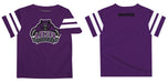 University of Central Arkansas Bears UCA Vive La Fete Boys GameDay Purple Short Sleeve Tee with Stripes on Sleeves - Vive La Fête - Online Apparel Store