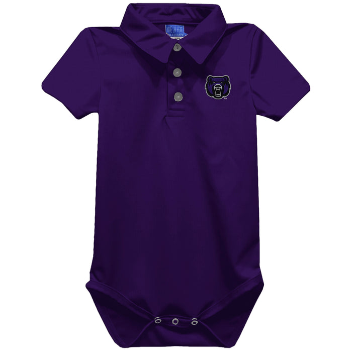 Central Arkansas Bears UCA Embroidered Purple Solid Knit Polo Onesie