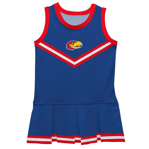 Kansas Jayhawks Vive La Fete Game Day Blue Sleeveless Cheerleader Dress