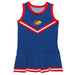 Kansas Jayhawks Vive La Fete Game Day Blue Sleeveless Cheerleader Dress