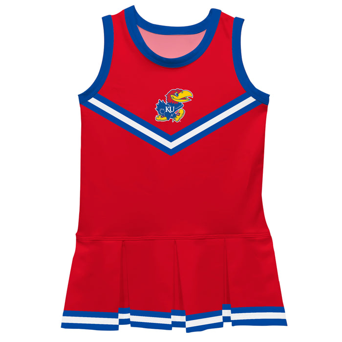 Kansas Jayhawks Game Day Red Sleeveless Cheerleader Dress