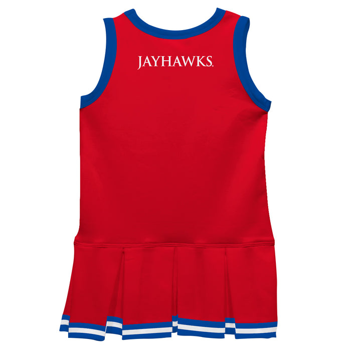 Kansas Jayhawks Game Day Red Sleeveless Youth Cheerleader Dress - Vive La Fête - Online Apparel Store