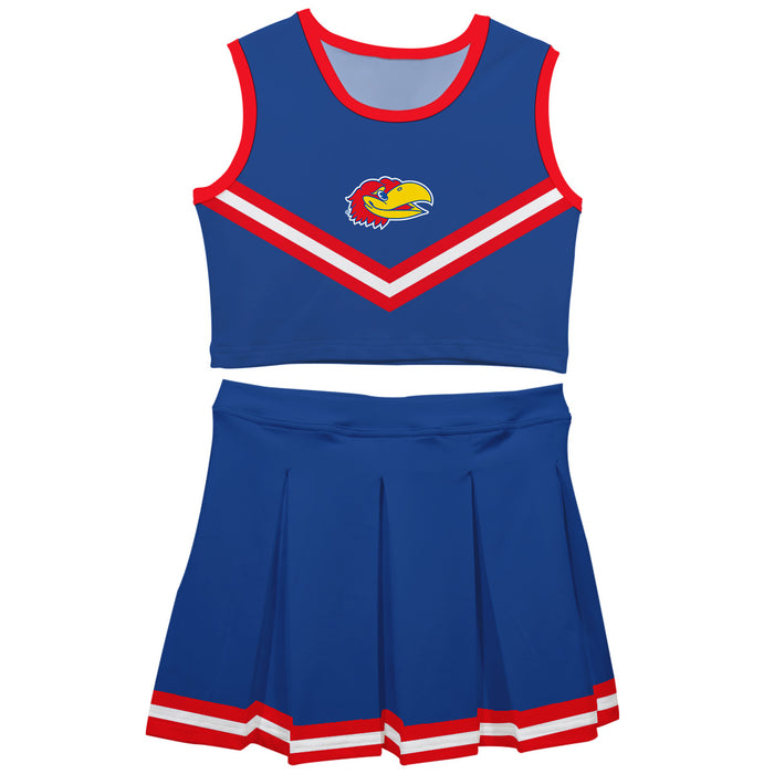 Kansas Jayhawks Vive La Fete Game Day Blue Sleeveless Chearleader Set