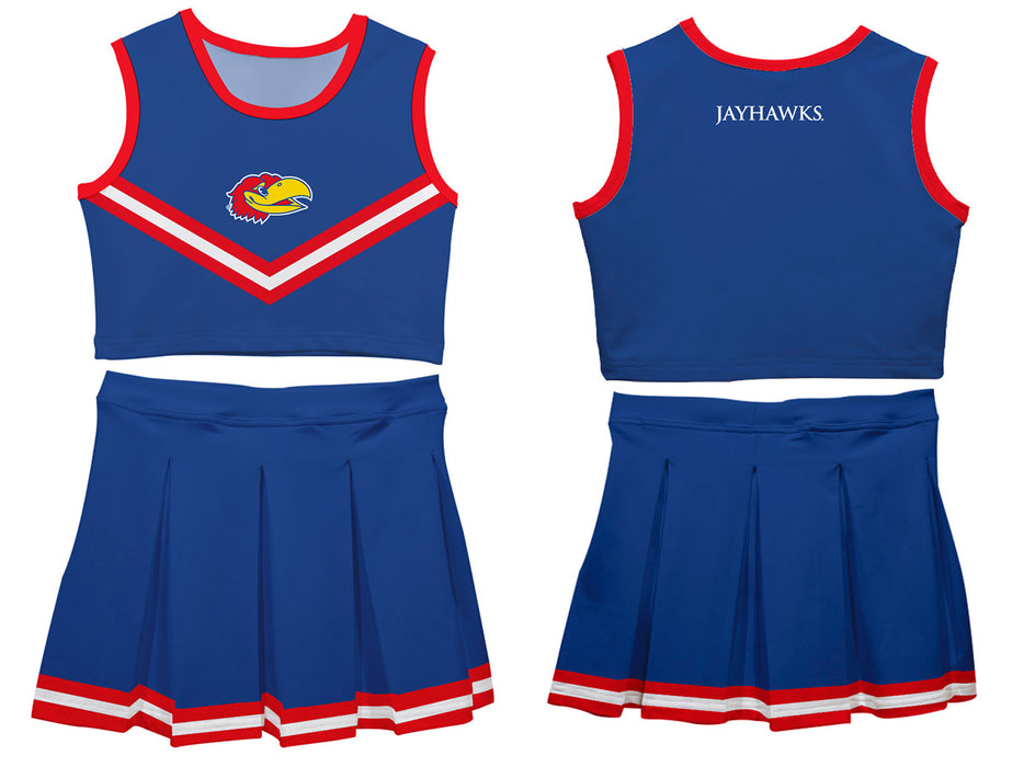 Kansas Jayhawks Vive La Fete Game Day Blue Sleeveless Chearleader Set - Vive La Fête - Online Apparel Store