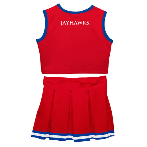 Kansas Jayhawks Vive La Fete Game Day Red Sleeveless Cheerleader Set V2 - Vive La Fête - Online Apparel Store