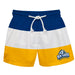 New Haven Chargers Vive La Fete Blue White Yellow Stripes Swimtrunks V1