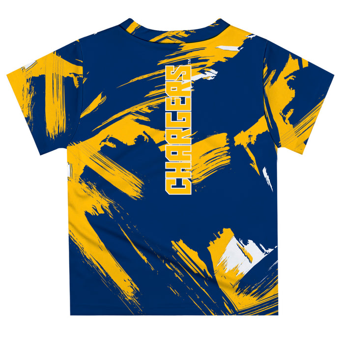 University of New Haven Chargers Vive La Fete Boys Game Day Blue Short Sleeve Tee Paint Brush - Vive La Fête - Online Apparel Store