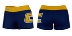Tennessee Chattanooga Mocs Vive La Fete Logo on Thigh & Waistband Blue Gold Women Yoga Booty Workout Shorts 3.75 Inseam - Vive La Fête - Online Apparel Store