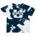 Utah State Aggies USU Vive La Fete Marble Boys Game Day Navy Short Sleeve Tee